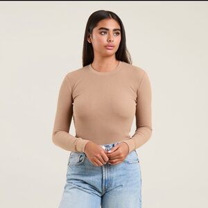 NUUDS Waffle Bodysuit Cinnamon
